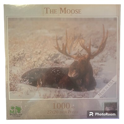 MI Puzzles 1000 Piece 27x20 Inch Jigsaw Puzzle - The Moose - Phil Stagg ...