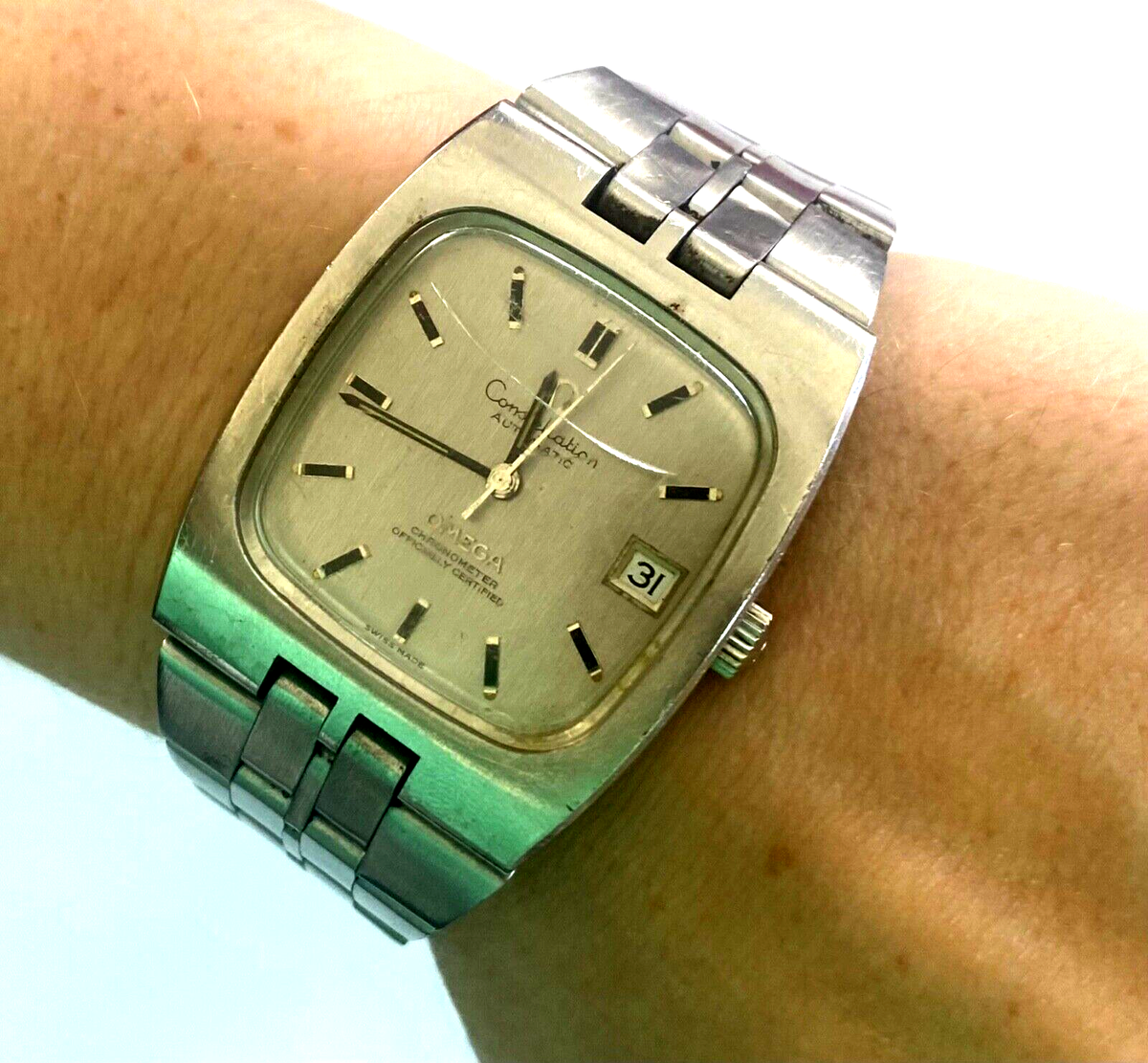 【ジャンク品】OMEGA Constellation 腕時計 オメガ コンステレーションCライン ジェンタデザイン 純正ブレス