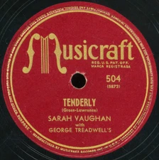 Sarah Vaughan - Tenderly / Don't Blame Me 1947 Shellac, 10"  504 Very Good (VG)