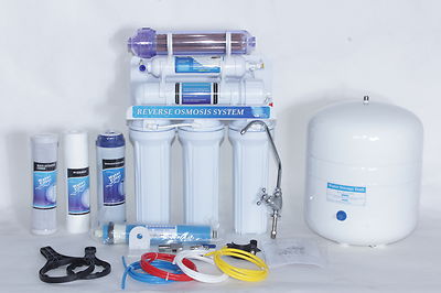 6 Stufige Umkehrosmose Osmose Osmoseanlage RO50 -11 50GPD mit Ionisierer