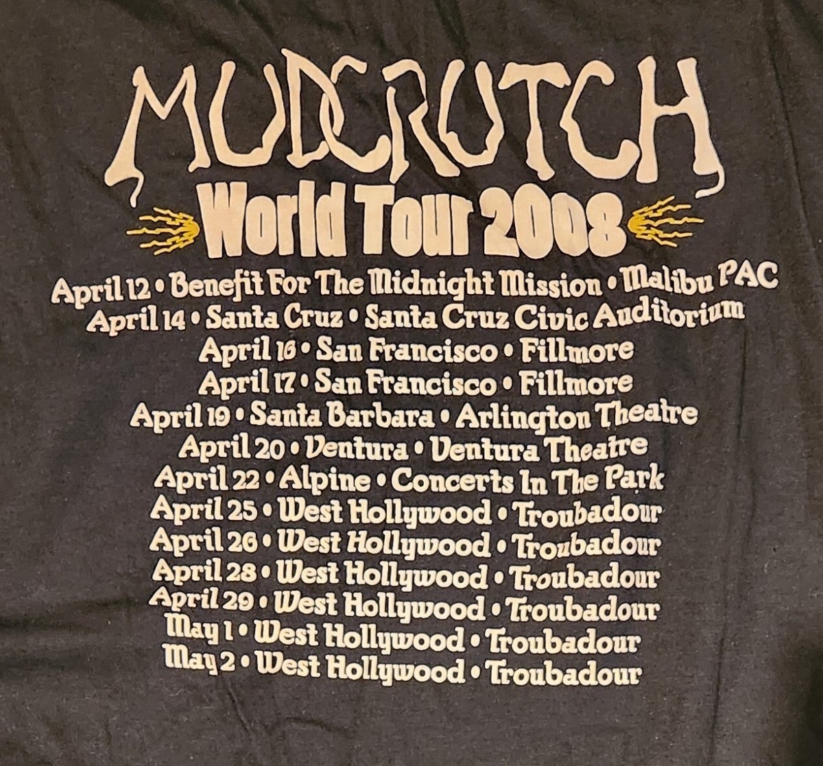 Tom Petty/Mudcrutch 2008 Tour T-shirt XL Never worn, never