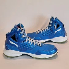 Rare Mens Size 13 LI-NING Basketball Shoes Sneakers Blue White