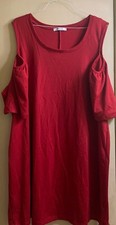 Signature Collection Red Dress Plus Size 2X (22/24) Cold Shoulder
