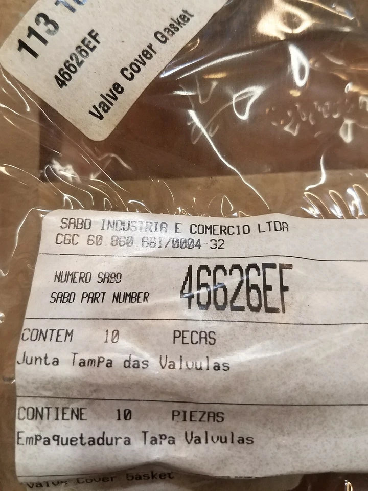 Junta de cubierta de válvula de motor CRP para Volkswagen Fastback 1960-1991, remolacha Squareback Foto 2 de 2