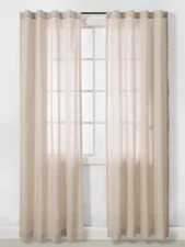 Light-Filtering Curtain Set 2 Panels Made by Design Tan 42" W x 84" L
