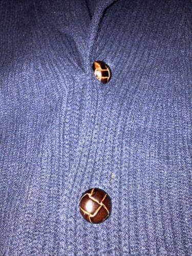 Brooks Brothers 346 Lambswool Shawl Cardigan Pullover Herren Extra Large Navy Blau - Bild 2 von 5