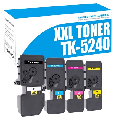 4x XXL TONER für KYOCERA M5526CDN M5526CDW P5026CDN P5026CDW ECOSYS TK-5240 5240