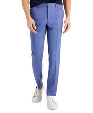 198 HUGO BOSS Men's Slim Fit Bright Blue Wool Dress Pants 34 x 32 yoc2020