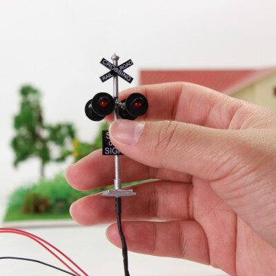 3*Model Railroad HO Scale 1:87 Track Signals 2-LEDs Green Red Block - Foto 10