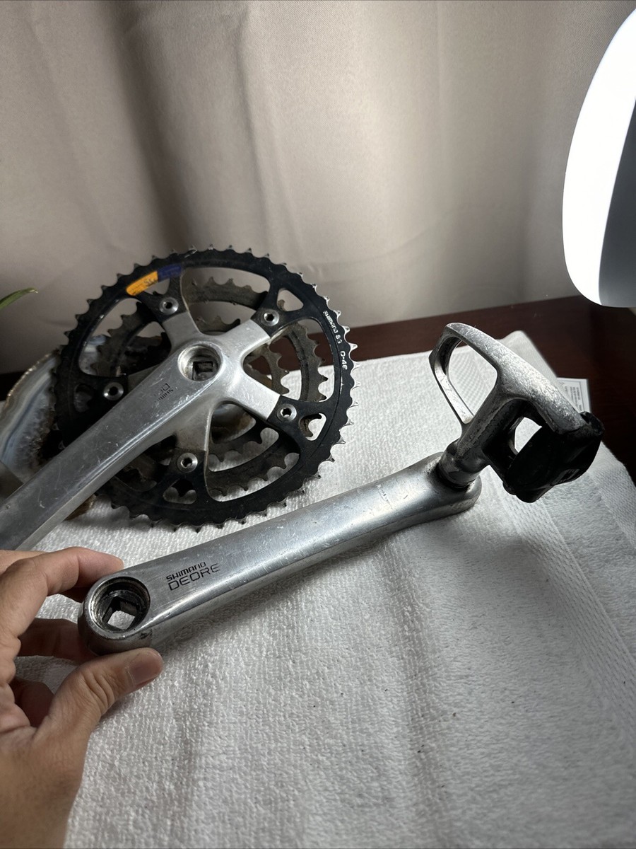 Vintage Shimano Deore FC-MT60 175mm Mtn Bike Crankset fair used +
