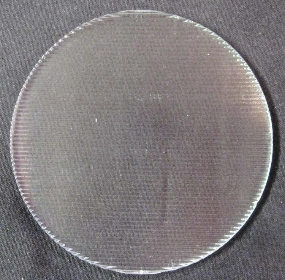Lente difusora plana de gel de luz de escenario de teatro líneas acanaladas Pyrex Glass de 4-5/16" Foto 4 de 4