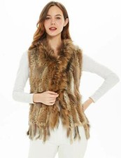 GILET Pelliccia copri spalle mantella Gilet pelliccia LAPIN TRICò fourrure FOX