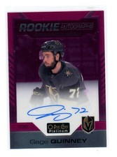 2020-21 O-PEE-CHEE PLATINUM ROOKIE AUTO MATTE PINK /99 GAGE QUINNEY