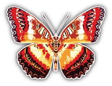 Cheerful Butterfly Car Bumper Sticker Decal
