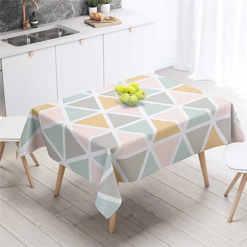 Minimalist Style Geometric Waterproof Cloth Table Cloth Kitchen Decor Tablecloth - Picture 35 of 55