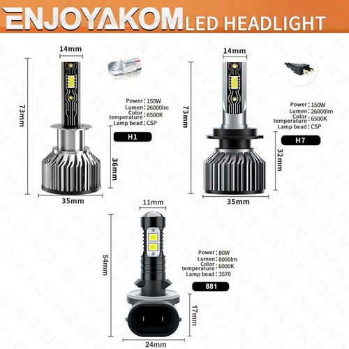 For Hyundai Sonata 2006 6x LED Headlight Bulb Hi/Low+Fog Light Combo Kit Combo - Foto 7 di 12