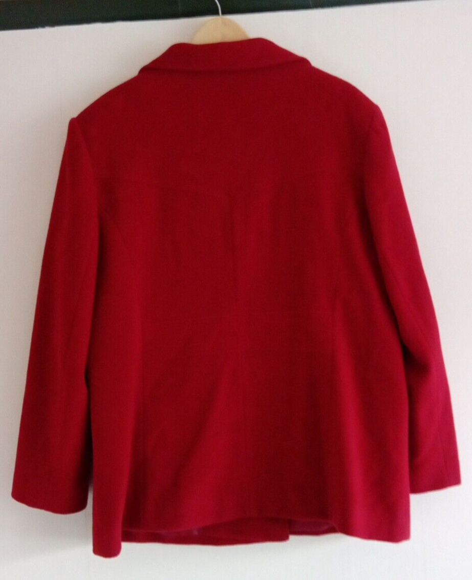 Red Wool Blend Ladies Jacket Debenhams Classic Size 18 eBay