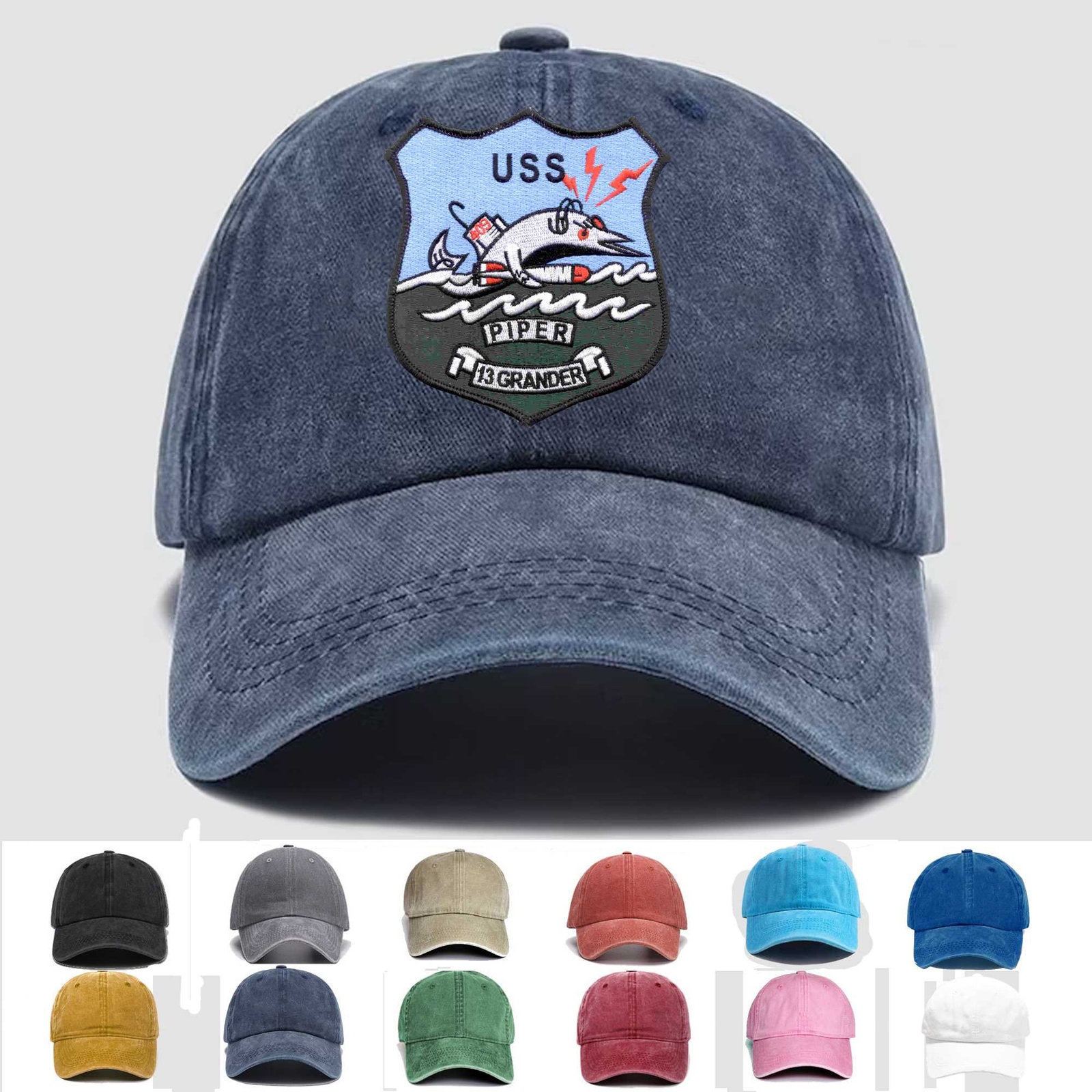 Custom Embroidered Hat SS-409 USS Piper, Veteran Cap, Trucker Hat, Gift Idea 3