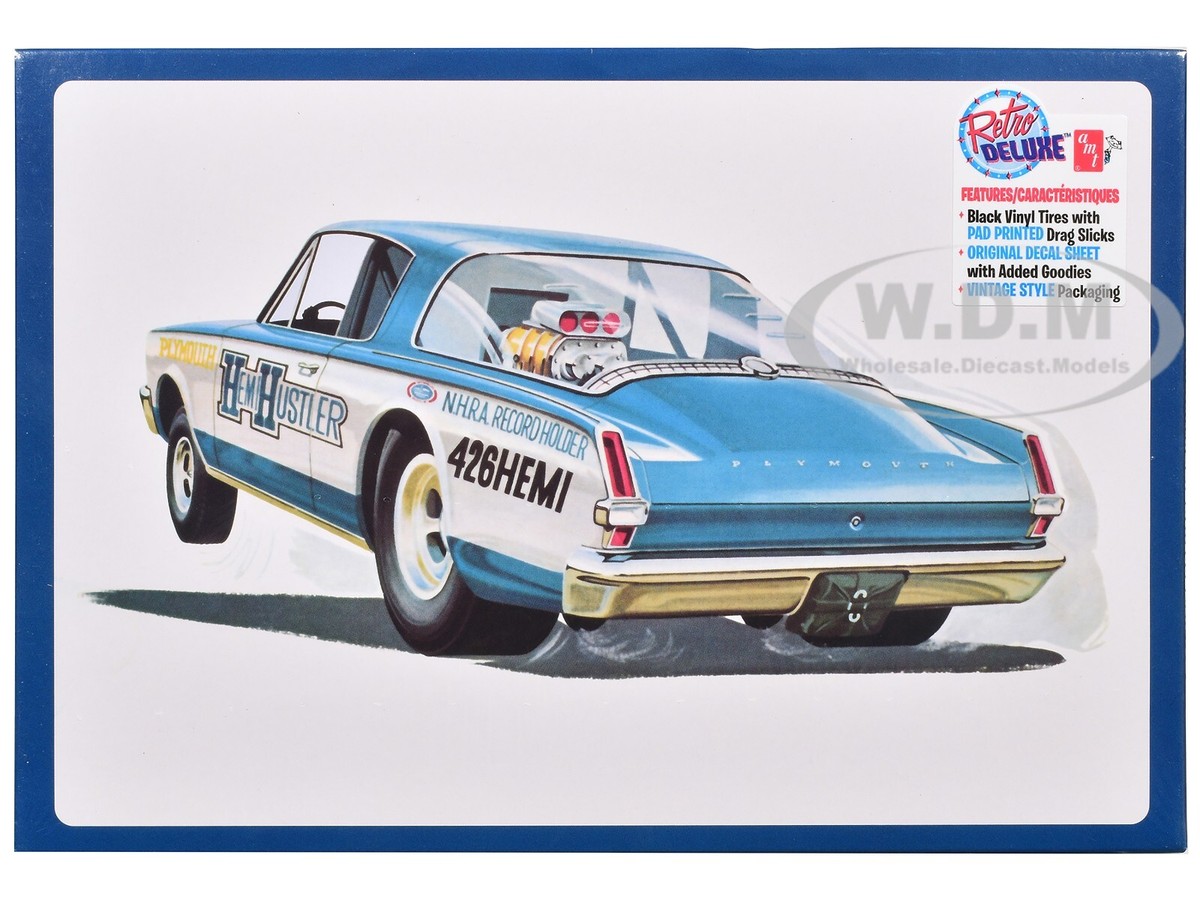 SKILL 2 MODEL KIT 1966 PLYMOUTH BARRACUDA FUNNY CAR 1/25 SCALE BY