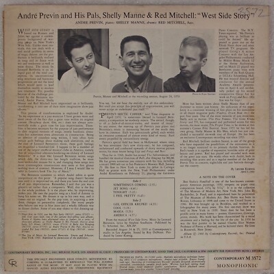 ANDRE PREVIN: West Side Story US Contemporary DG Jazz Orig LP NM