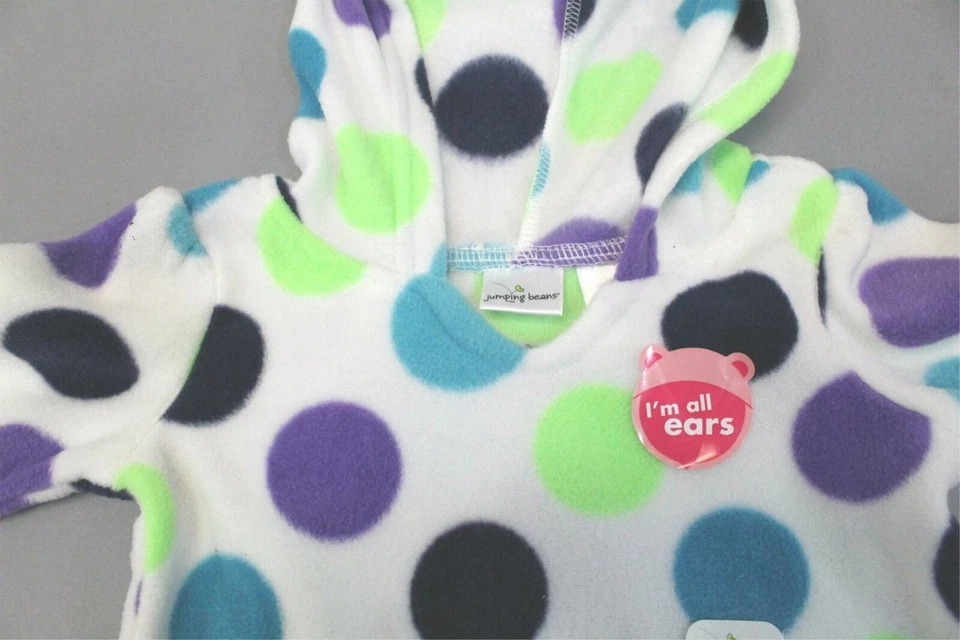Sudadera con capucha polar a lunares Jumping Beans para niña JL3 multicolor talla 6 meses nueva con etiquetas Foto 2 de 4