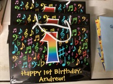Happy First Birthday Andrew Bags, New Lot Of 6