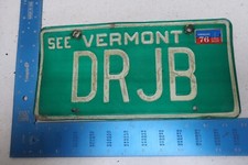 Vermont License Plate Tag 1976 76 VT Vanity DRJB Doctor DR (#2)