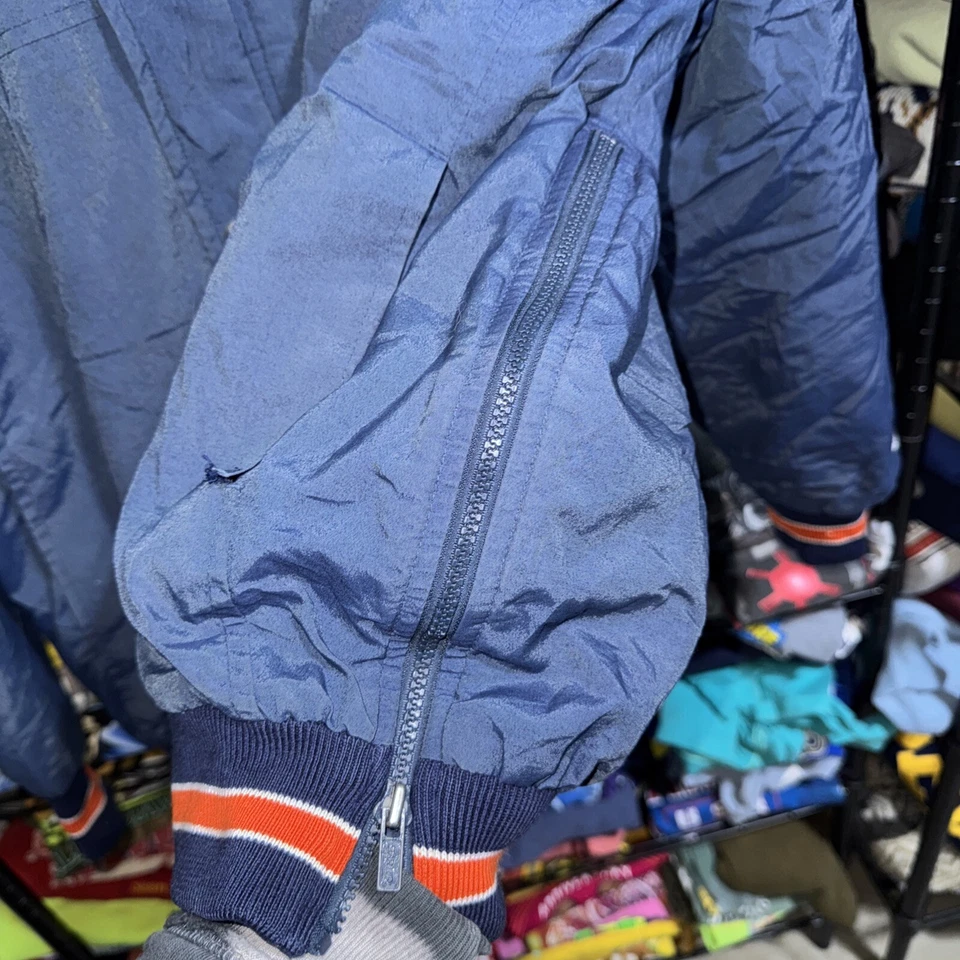 Vintage 90s Starter University Of Illinois Fighting Illini Hooded Jacket Size S - Image 3 of 4