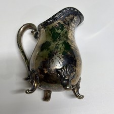 VINTAGE 5" INTERNATIONAL SILVER CO. SILVERPLATE WILCOX CREAMER PITCHER