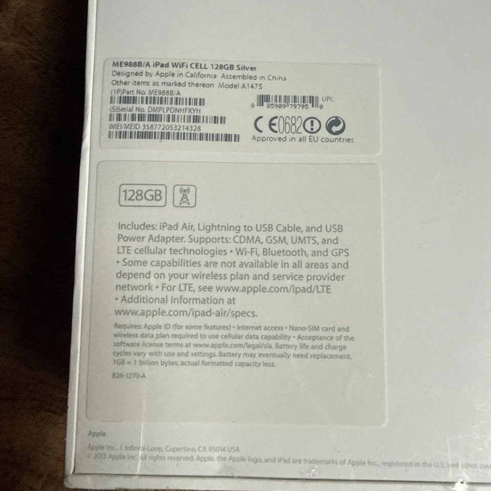Apple iPad Air 1st Generation 128 New unopened  collectors Item  - Image 2 of 3