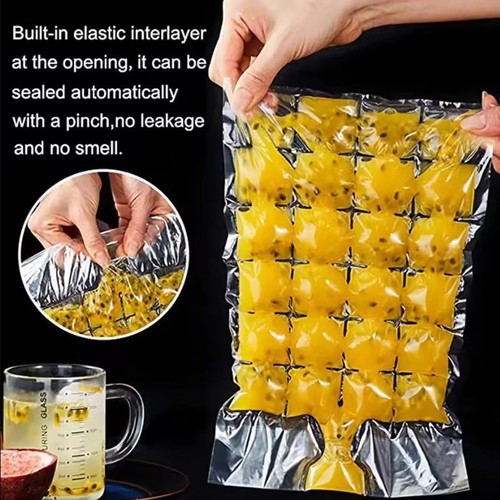 100 Ice Cube Freezer Bags 2400 Disposable Cubes Maker Clear Bag Fridge Party BBQ - Picture 13 of 13