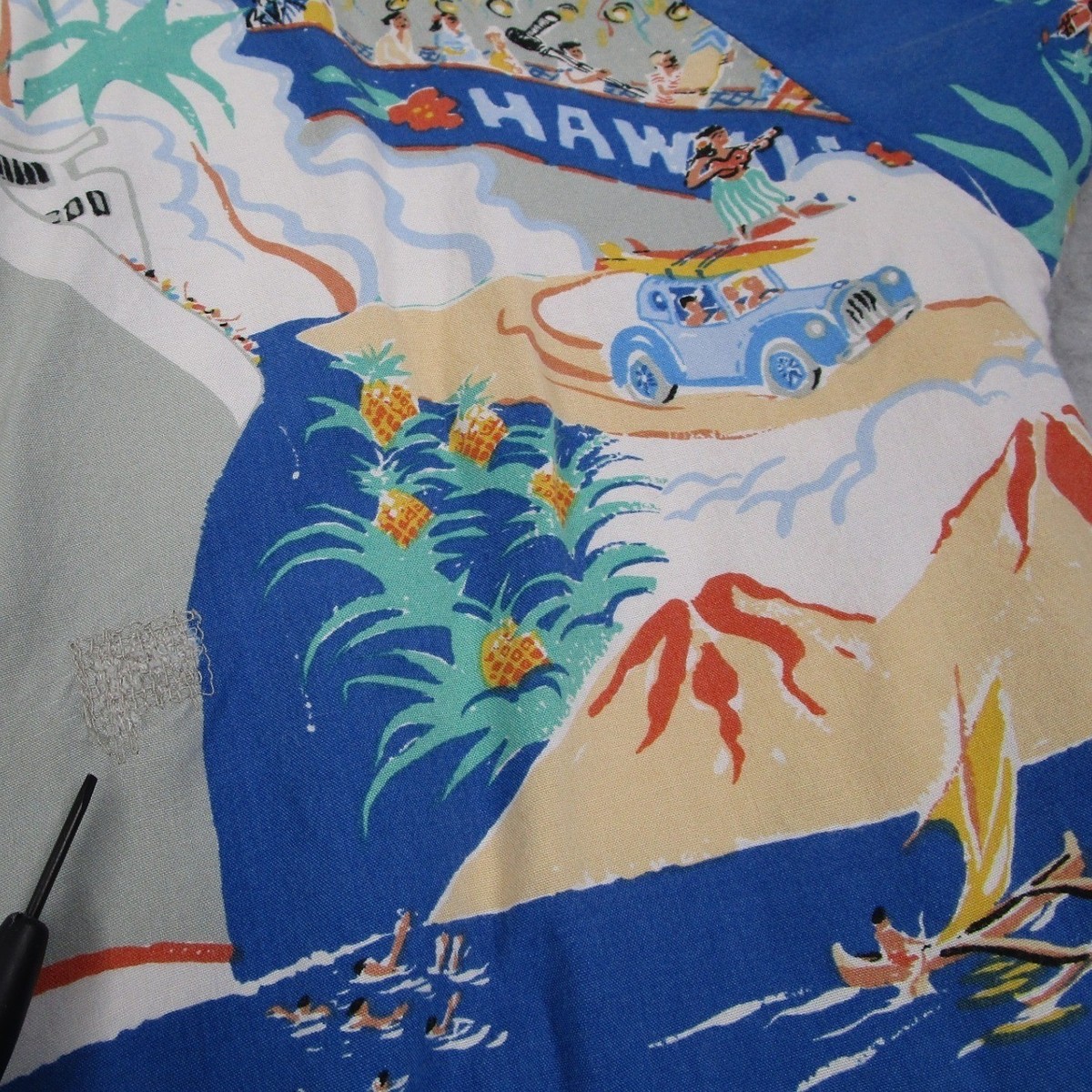 Kahala John Severson Hawaiian Shirt Mens XL Blue Rayon Aloha