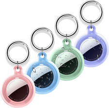 4-Pack AirTag Holder Cases with Keychain - Waterproof  Shockproof Protection
