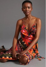 Farm Rio x Anthropologie Wrap Dress Multicolored Hanky XXS Petite NWOT