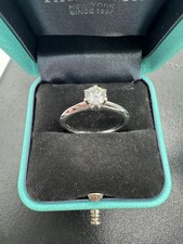 Tiffany & Co. Platinum Diamond Engagement Ring 0.43 Carat I/VS1 Size M1/2
