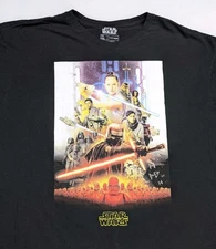 STAR WARS FIFTH SUN Black Graphic T-SHIRT Men's 2XL