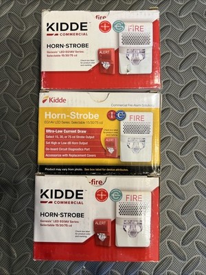 3 QTY Kidde EG1AVRF  Audible/Visual Horn-Strobe