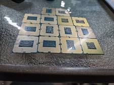 14 Piece CPU Processor Lot, Unknown Op Condition, Various Types And Brands