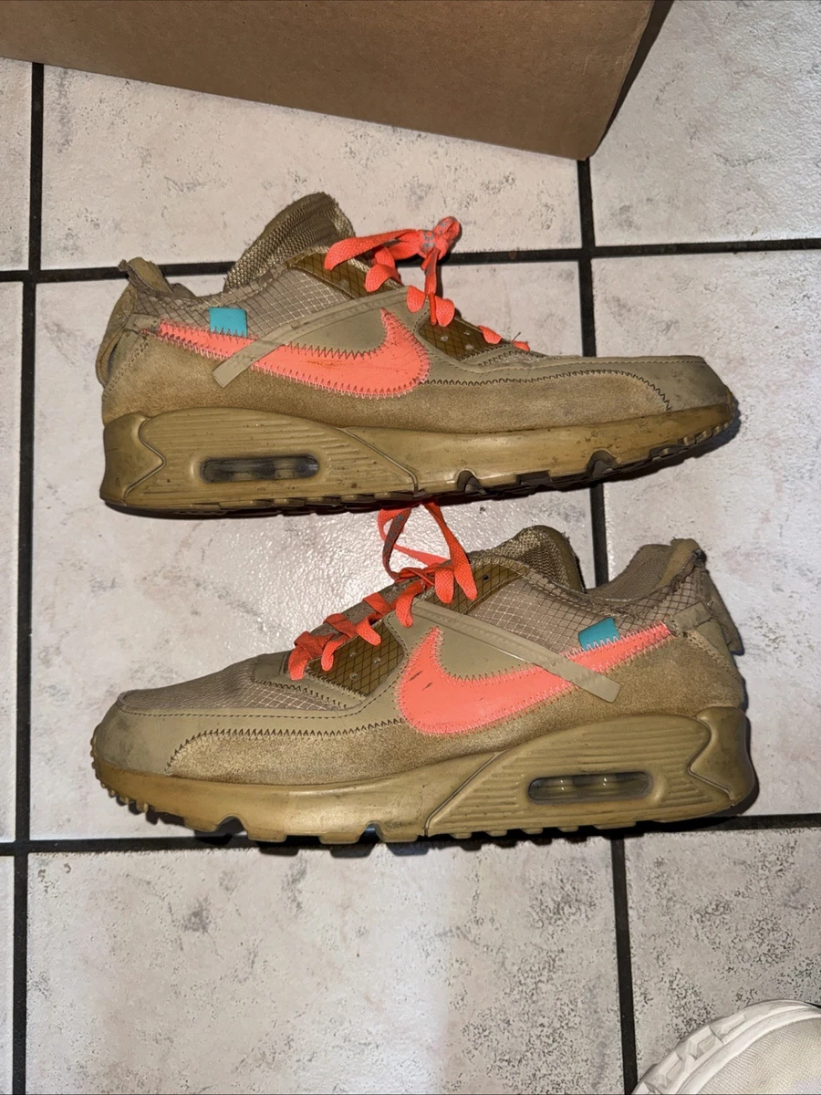 Preços baixos em Nike Air Max 90 x OFF-WHITE Desert Ore 2019 | eBay