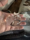 Steuben Glass Sleeping Cat Paperweight, Hand Cooler, Vintage, Rare, Signed