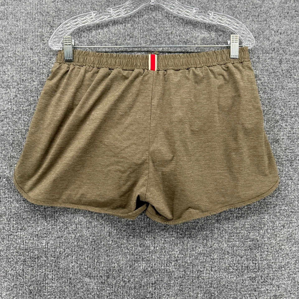 Pantalones Cortos Tracksmith Para Mujer M Marrón Sesión Pull On Conejito Parchado Forrado Correr Foto 3 de 4