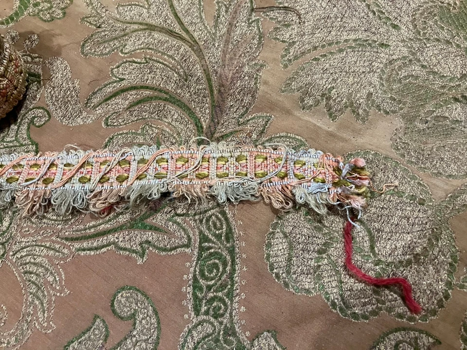 Acabamento de trança vintage francês de algodão com franja recortada– 205"" de comprimento - 1"" de largura - Imagem 3 de 4