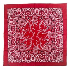 Vintage Red Cotton Paisley Bandanas -MADE IN USA - RN 16429