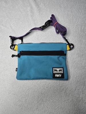 OBEY Utility Crossbody Shoulder Bag Blue Purple Streetwear Pouch