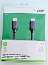 Belkin 5m HDMI Cable High Speed with Ethernet 4K Gold Plated 16ft NEW