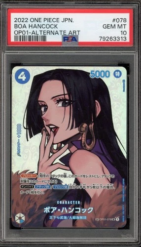 One Piece CCG Boa Hancock Japanese Alternate Art OP01-078 PSA 10 Gem Mint