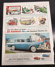 1959 VTG Saturday Evening Post Nash Rambler Advertisement - 11 x 13