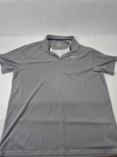 NIKE Dri-Fit Golf Polo Mens XL Silver Gray Breathe Aq8601-010