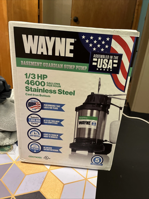 #ad #ad Wayne CDU790SS 1 3 HP 4600 GPH Stainless Steel Submersible Sump Pump 14x10 in A1 $171.99