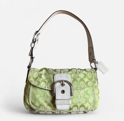 Green Signature Coach Purse for sale | eBay